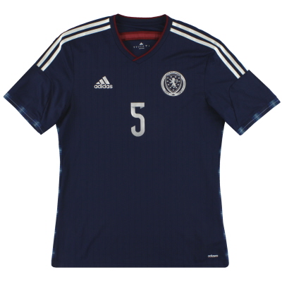 2014-15 Scotland adidas adizero Player Issue Home Shirt #5 *As New*  