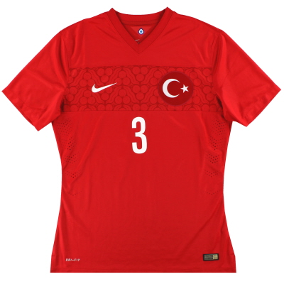 2014-16 Turquie Nike Player Issue Domicile Maillot #3 *Comme Neuf* L