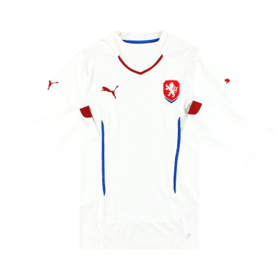 2014 République tchèque Puma Authentic Away Shirt L/S *Comme neuf* XL