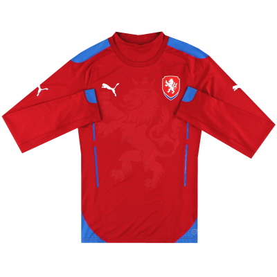 Camiseta local Puma de muestra auténtica de República Checa 2014 L/S *Como nueva* L
