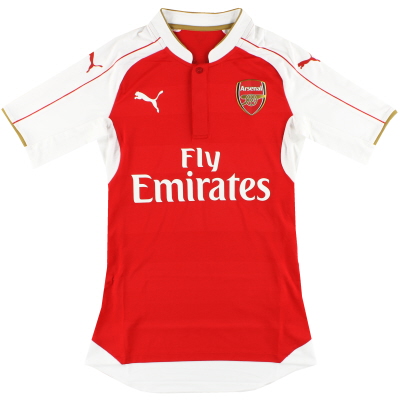 2015-16 Arsenal Puma Player Issue Authenic Home Shirt * Comme neuf * L