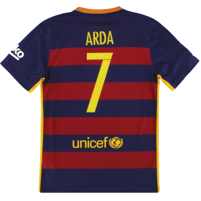 2015-16 Barcellona Nike Home Maglia Arda # 7 S