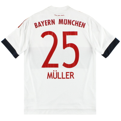 2015-16 Bayern Monaco adidas Away Maglia Muller #25 Y