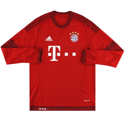 2015-16 Bayern Munich adidas Home Shirt L/S M 