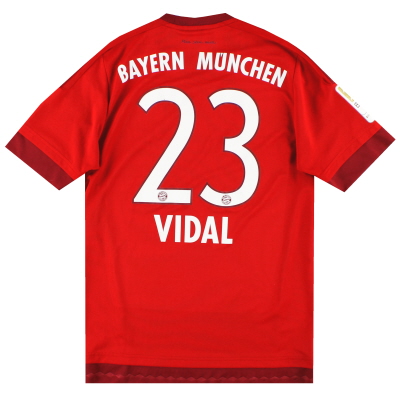 2015-16 Bayern München adidas thuisshirt Vidal #23 S