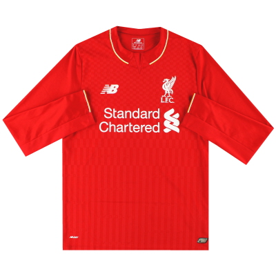 2015-16 Liverpool New Balance Home Shirt L/S *Mint* S