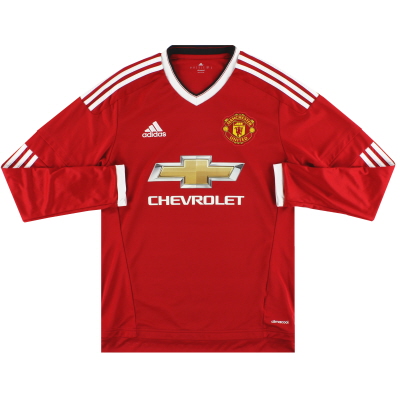 2015-16 Manchester United adidas Home Shirt L/S S 