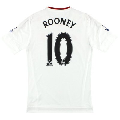 Camiseta adidas de visitante del Manchester United 2015-16 Rooney # 10 * como nueva * S