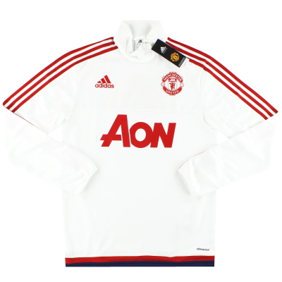 Maglia da allenamento 2015-16 Manchester United adidas 1/2 zip *BNIB* XS