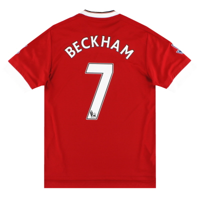 2015-16 Manchester United adidas Home Maglia Beckham #7 *con cartellini* S