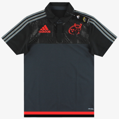 2015-16 Munster adidas Climalite poloshirt *met kaartjes* S