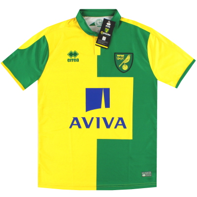 Camiseta de local del Norwich City Errea 2015-16 * con etiquetas * S