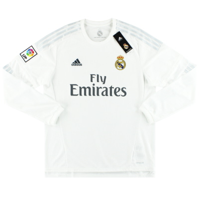 2015-16 Real Madrid adidas Home Shirt L/S *BNIB* 