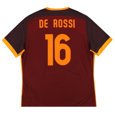 2015-16 Roma Nike 'Authentic' Домашняя рубашка De Rossi #16 *с бирками* XXL