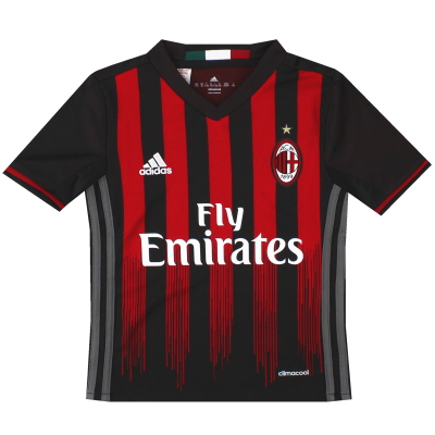Camiseta adidas de local del AC Milan 2016-17 * Como nueva * XS.Niños