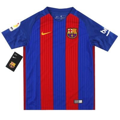 2016-17 Barcelona Nike Heimtrikot *mit Etiketten* S.Jungen
