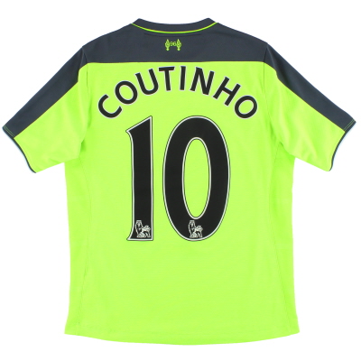 2016-17 Liverpool New Balance Third Shirt Coutinho #10 XL.Boys