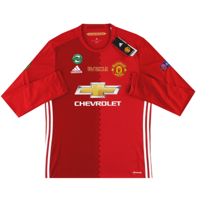 2016-17 Manchester United adidas 'Final Stockholm' Home Shirt L/S *w/tags* M 