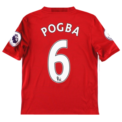 2016-17 Manchester United adidas Home Shirt Pogba #6 M.Boys