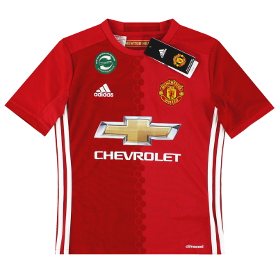 Camiseta adidas de local del Manchester United 2016-17 *BNIB* S.Boys