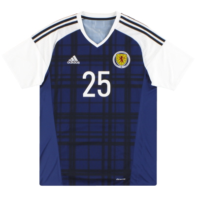 2016-17 Scotland adidas Player Issue Home Shirt #25