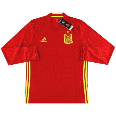 2016-17 Spanien adidas Heimtrikot L/S *mit Etiketten*