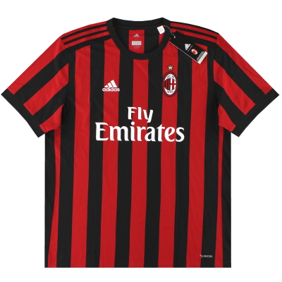 Maillot domicile adidas AC Milan 2017-18 * avec étiquettes * XL