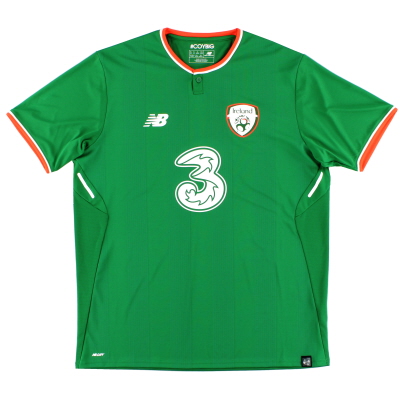 2017-18 Ireland New Balance Home Shirt *Mint* M 
