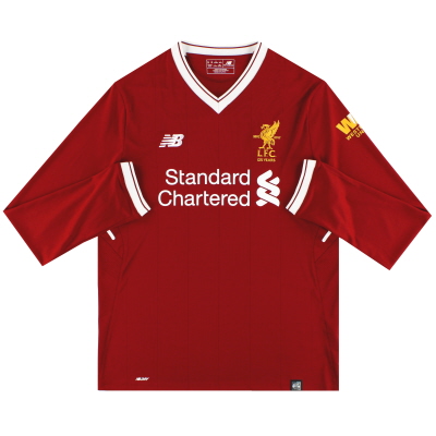 2017-18 Liverpool New Balance '125 Years' Home Shirt L/S *Seperti Baru* M