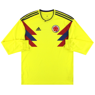 2018-19 Colombia adidas Home Shirt L/S *Mint* L