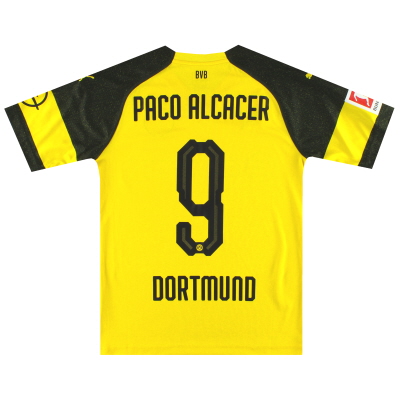 Dortmund Puma Thuisshirt 2018-19 Paco Alcacer #9 *Mint* S