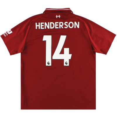 2018-19 Liverpool New Balance Home Shirt Henderson #14 XL