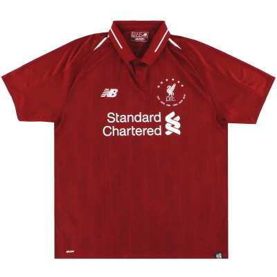 2018-19 Liverpool New Balance 'CL Winners' Home Shirt M