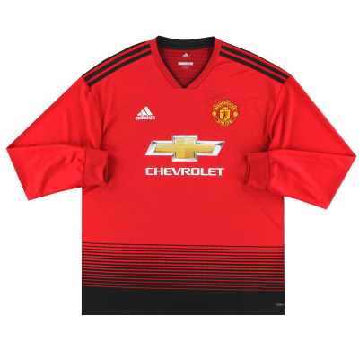 2018-19 Manchester United Adidas Home Shirt L/S *Mint* XL