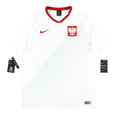 Kemeja Kandang Dasar Nike Polandia 2018-19 *dengan tag* L