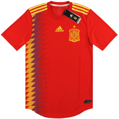 2018-19 Spain adidas Authentic Home Shirt *w/tags* S 