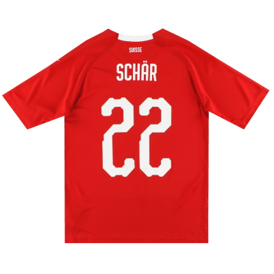 2018-19 Switzerland Puma Home Shirt Schar #22