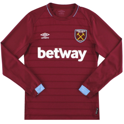 2018-19 West Ham Umbro Home Shirt L/S *Mint* S 