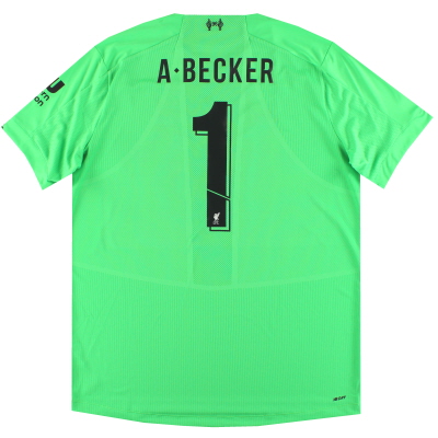2019-20 Liverpool New Balance Keepersshirt A,Becker #1 *met kaartjes* XL