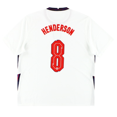Kemeja Kandang Nike Inggris 2020-21 Henderson #8 *dengan tag* XL
