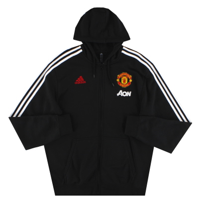 2020-21 Manchester United adidas hoodie met volledige rits L