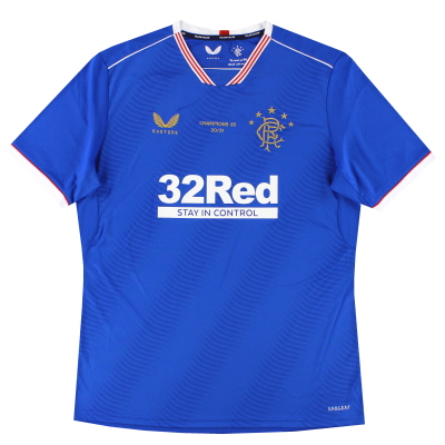 Camiseta local de los Rangers Castore 'Champions 2020' 21-55 * Como nueva * XL