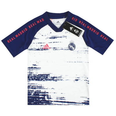 Camiseta entrenamiento pre-partido Real Madrid 2020-21 adidas XS.Niño