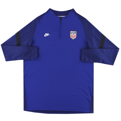 Camiseta de entrenamiento con cremallera de 2020/21 de EE. UU. Nike 1-4 XL