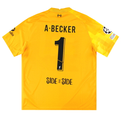 2021-22 Liverpool Nike Keepersshirt A.Becker #1 *met kaartjes* XL