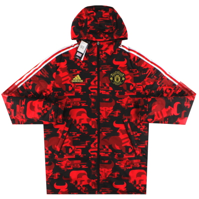 2021-22 Manchester United adidas CNY gewatteerde jas *met kaartjes*