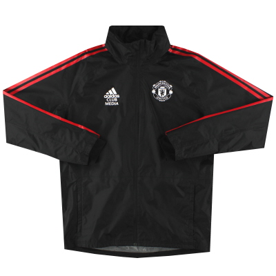 2021-22 Manchester United adidas Staff Issue 'Club Media' Rain Jacket M