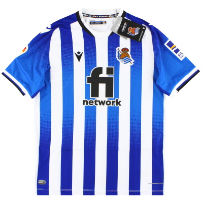 2021-22 Real Sociedad Macron Heimtrikot *mit Etiketten* XL.Jungen