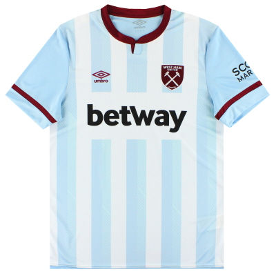 Camiseta de visitante de West Ham Umbro 2021-22 L