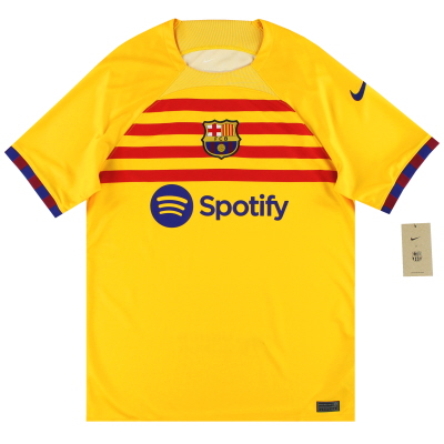 2022-23 Barcelona Nike vierde shirt *met kaartjes* M
